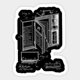 Emergency Case Vintage Patent Hand Drawing Sticker